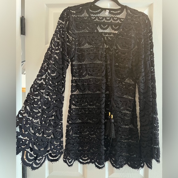 PilyQ coverup, black, long sleeve - Picture 2 of 9